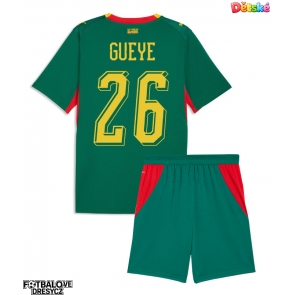 Senegal Pape Gueye #26 Dětské Venkovní dres komplet MS 2026 Krátký Rukáv (+ trenýrky)
